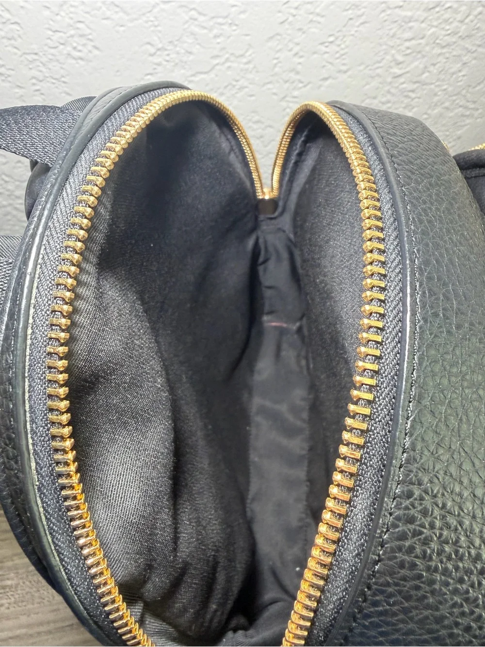 Coach Black Pebbled Leather Mini Backpack with Matching Wallet